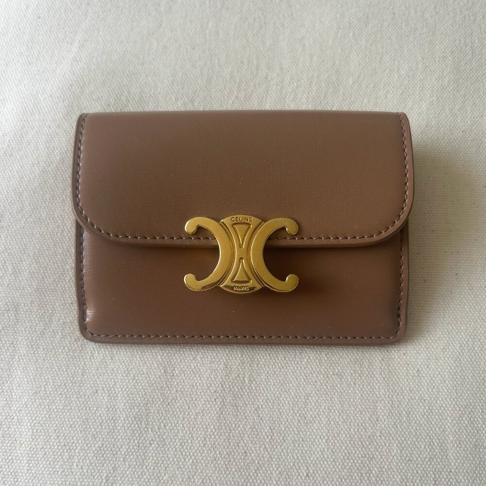 Celine Card Holder with Flap Triomphe